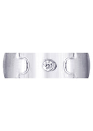 Diamond Mens Wedding Band | 0.07 Carats | Cross Satin Finish (Caiden)