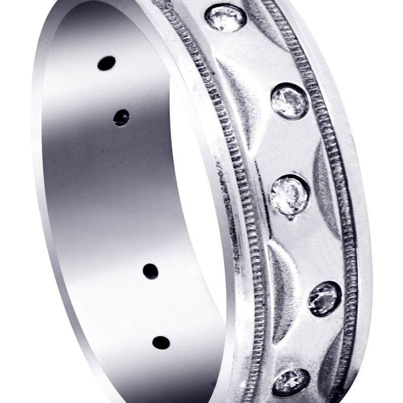 Diamond Mens Wedding Band | 0.4 Carats | High Polish Finish (Manuel)