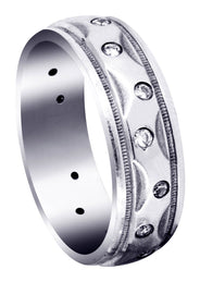 Diamond Mens Wedding Band | 0.4 Carats | High Polish Finish (Manuel)