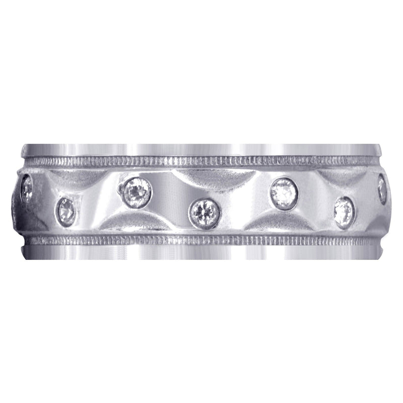 Diamond Mens Wedding Band | 0.4 Carats | High Polish Finish (Manuel)