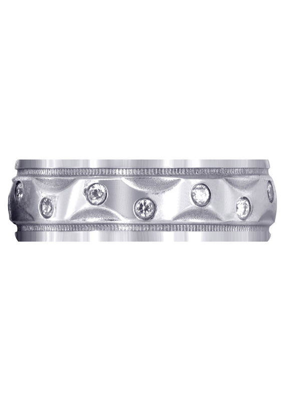 Diamond Mens Wedding Band | 0.4 Carats | High Polish Finish (Manuel)