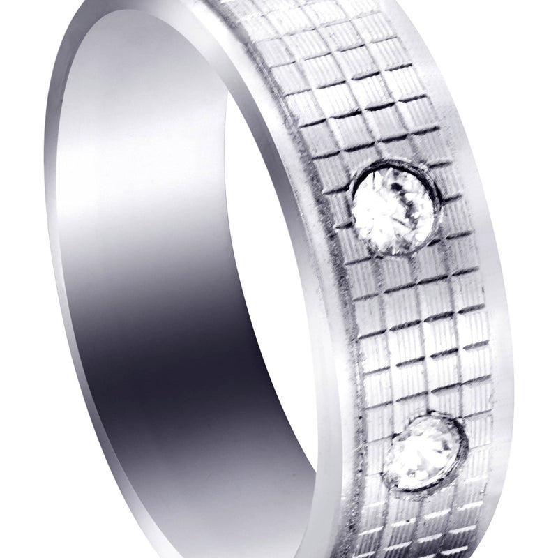 Diamond Mens Wedding Band | 0.3 Carats | Diamond Cut Finish (Donovan)
