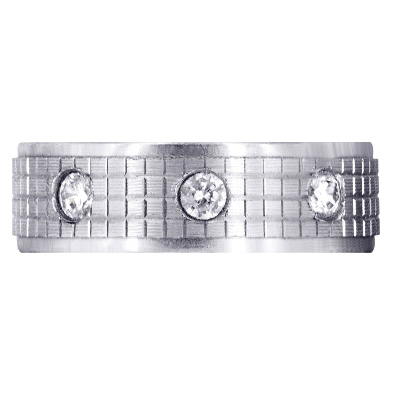 Diamond Mens Wedding Band | 0.3 Carats | Diamond Cut Finish (Donovan)