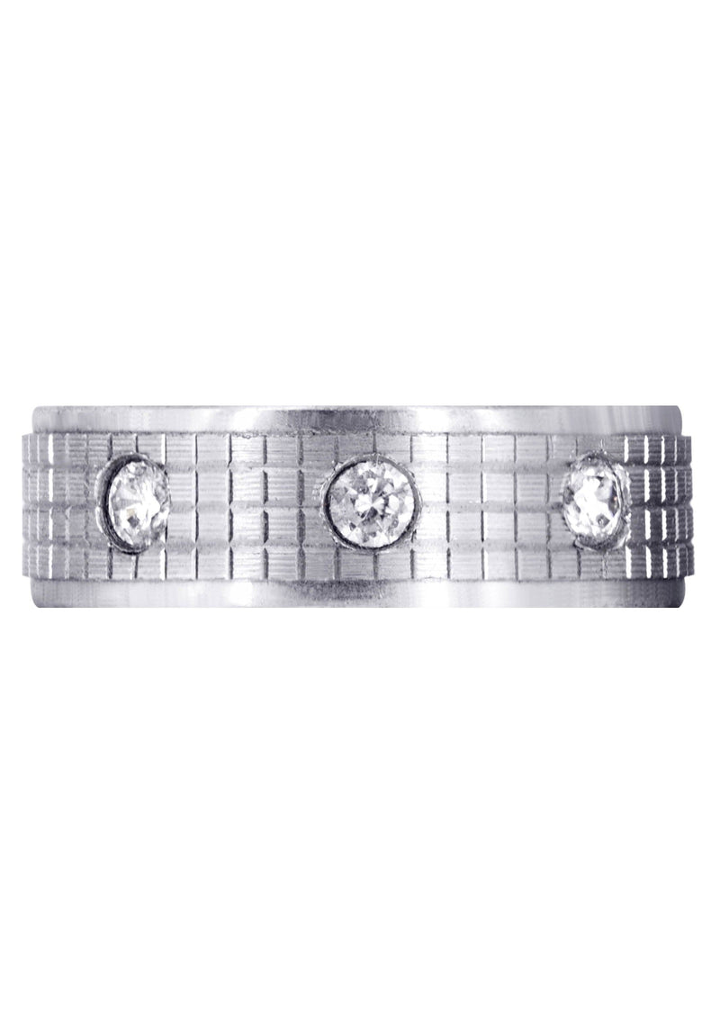 Diamond Mens Wedding Band | 0.3 Carats | Diamond Cut Finish (Donovan)