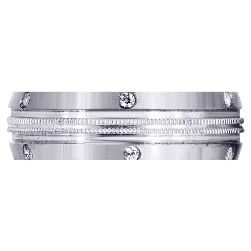 Diamond Mens Wedding Band | 0.18 Carats | Satin Finish (Walker)
