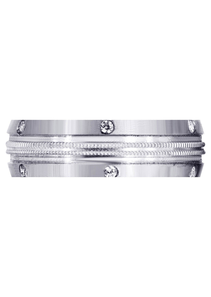 Diamond Mens Wedding Band | 0.18 Carats | Satin Finish (Walker)