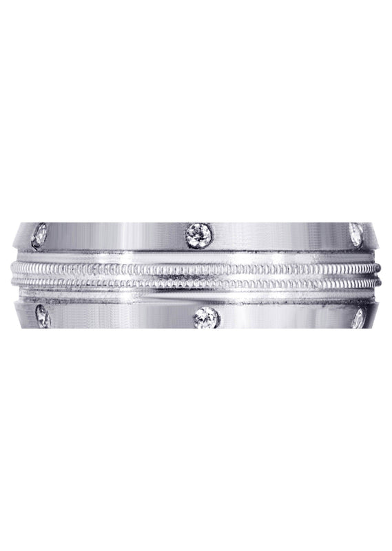 Diamond Mens Wedding Band | 0.18 Carats | Satin Finish (Walker)
