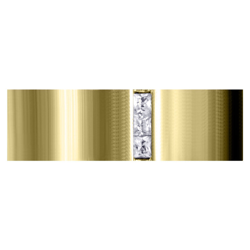 Yellow Gold Diamond Mens Engagement Ring | 0.15 Carats | Satin Finish (Landen)
