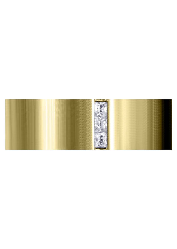 Yellow Gold Diamond Mens Engagement Ring | 0.15 Carats | Satin Finish (Landen)