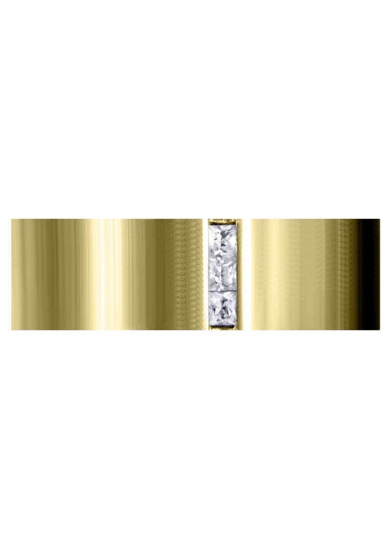 Yellow Gold Diamond Mens Engagement Ring | 0.15 Carats | Satin Finish (Landen)