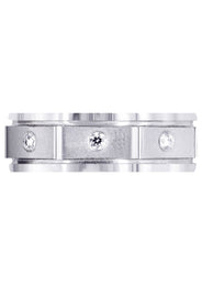 Diamond Mens Wedding Band | 0.24 Carats | Satin Finish (Alexis)