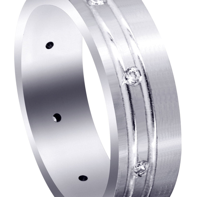 Diamond Mens Wedding Band | 0.32 Carats | Satin Finish (Nash)