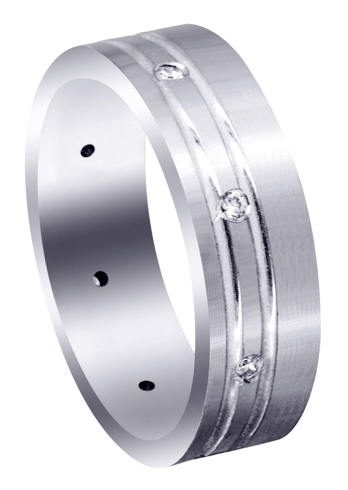 Diamond Mens Wedding Band | 0.32 Carats | Satin Finish (Nash)