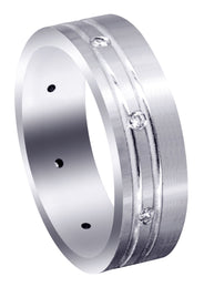 Diamond Mens Wedding Band | 0.32 Carats | Satin Finish (Nash)