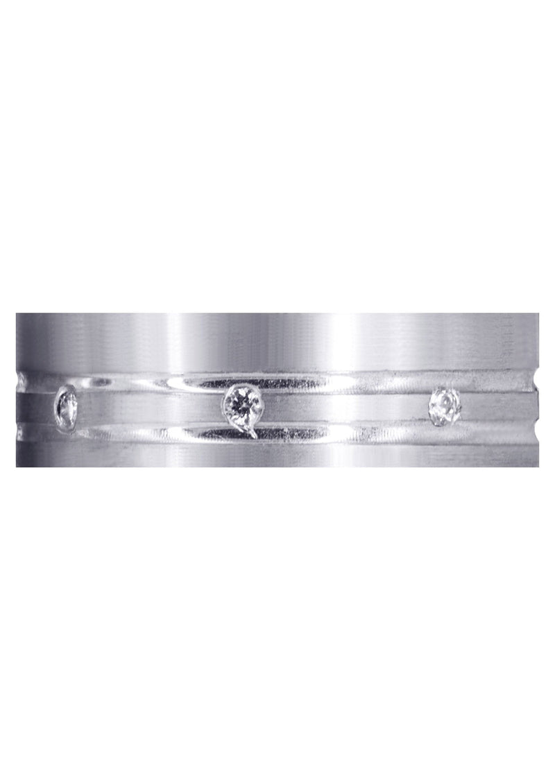 Diamond Mens Wedding Band | 0.32 Carats | Satin Finish (Nash)