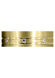 Yellow Gold Diamond Mens Wedding Band | 0.32 Carats | Satin Finish (Nash)