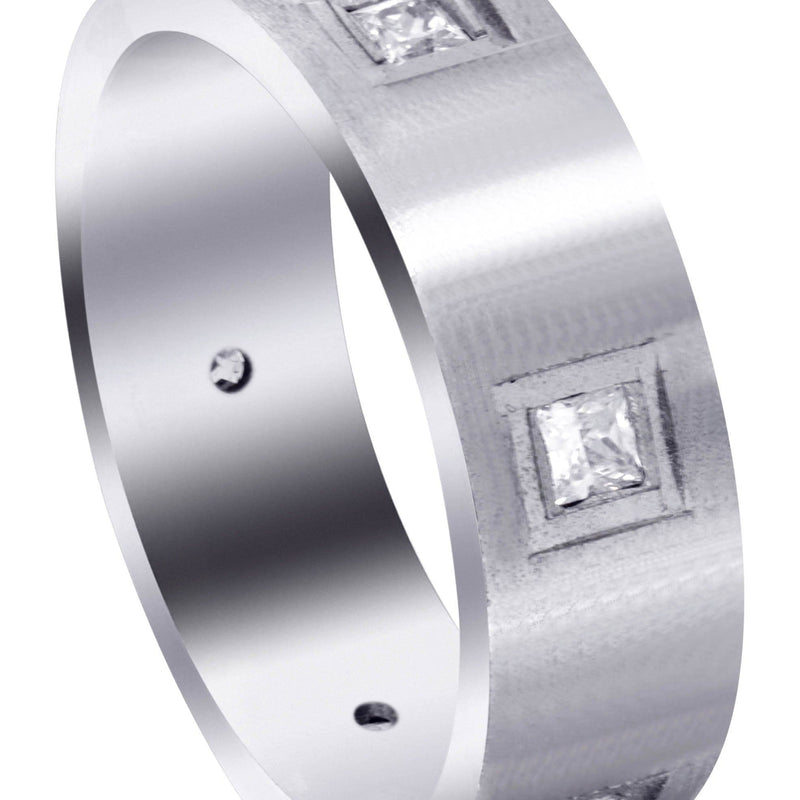 Diamond Mens Engagement Ring | 0.6 Carats | Satin Finish (Jaylen)