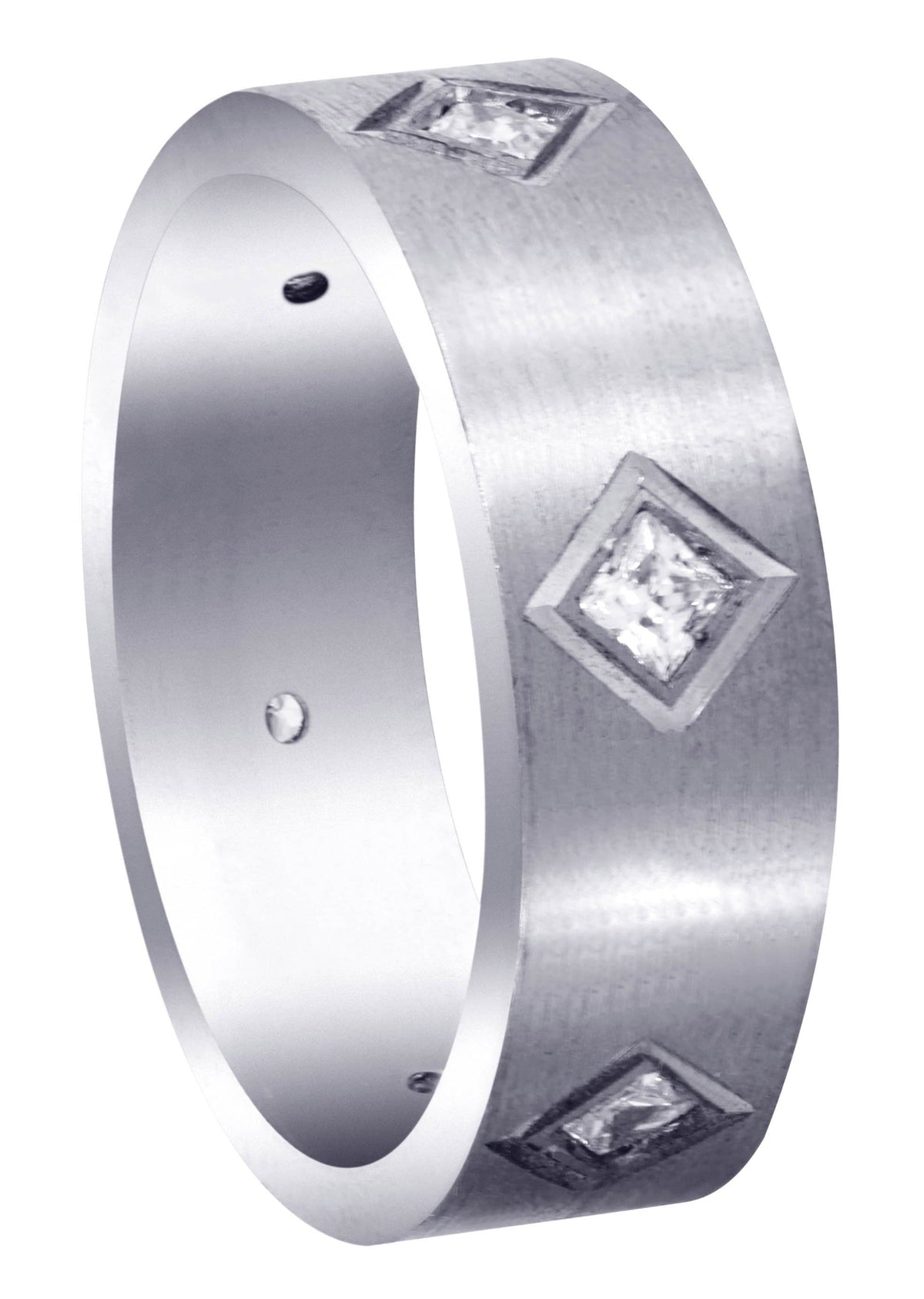 Diamond Mens Wedding Band | 0.6 Carats | Satin Finish (Titus)