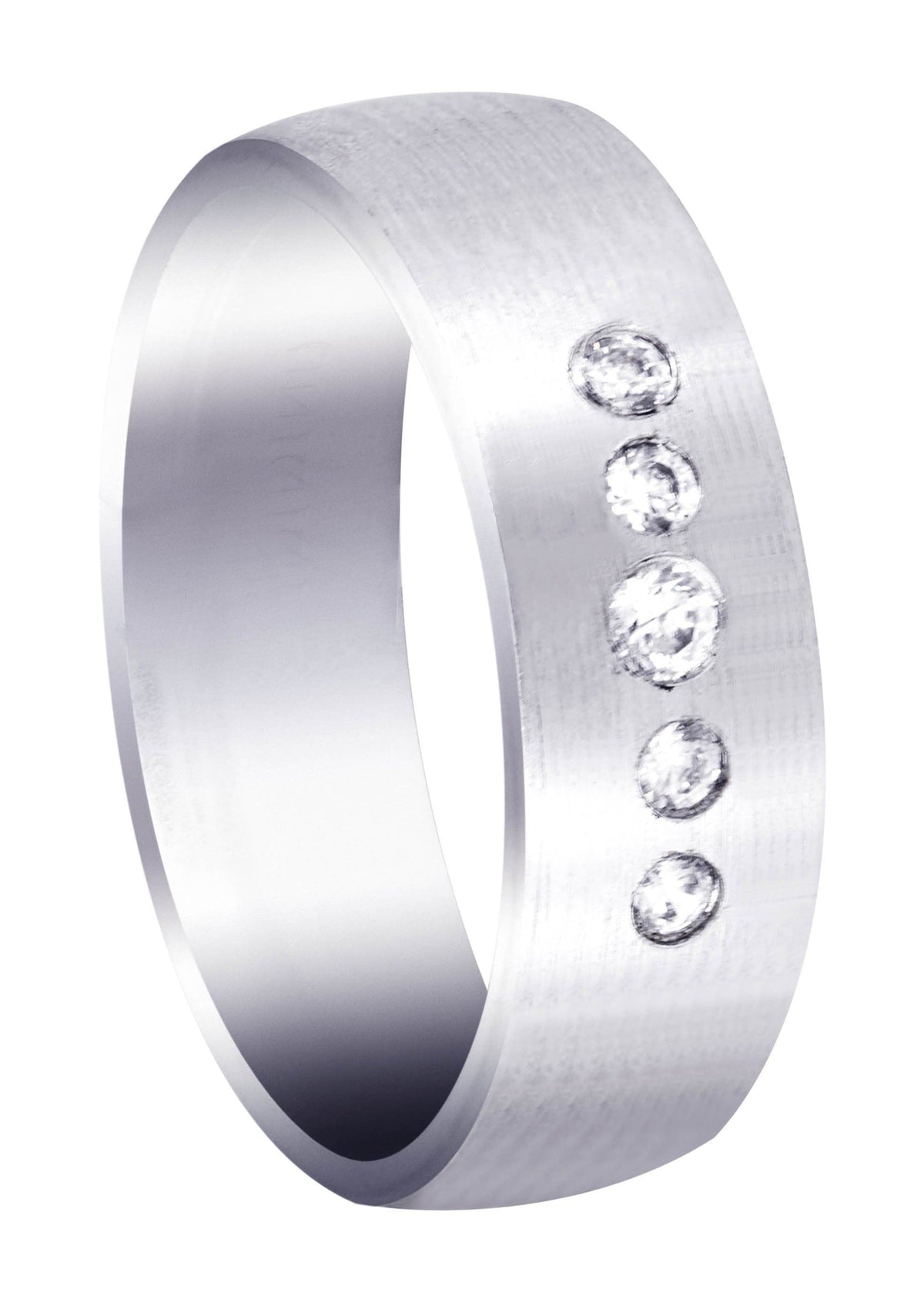Diamond Mens Engagement Ring | 0.07 Carats | Satin Finish (Andre)