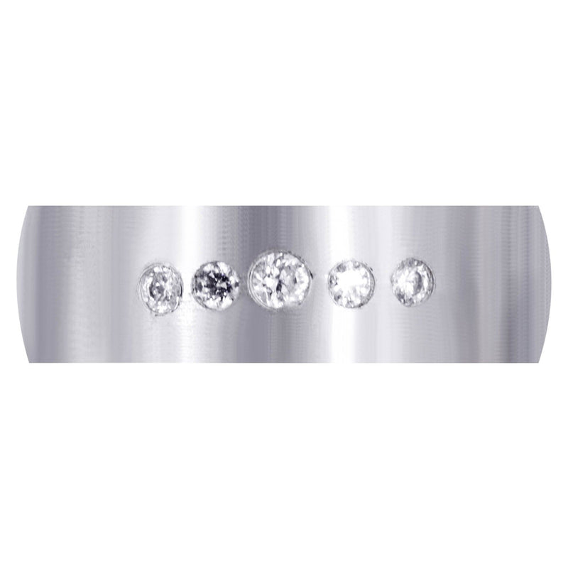 Diamond Mens Engagement Ring | 0.07 Carats | Satin Finish (Andre)