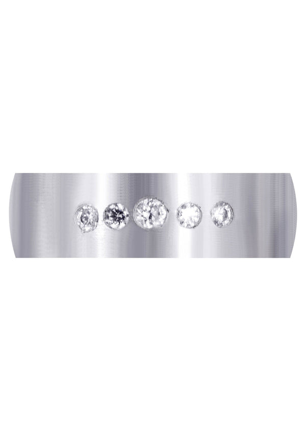 Diamond Mens Engagement Ring | 0.07 Carats | Satin Finish (Andre)