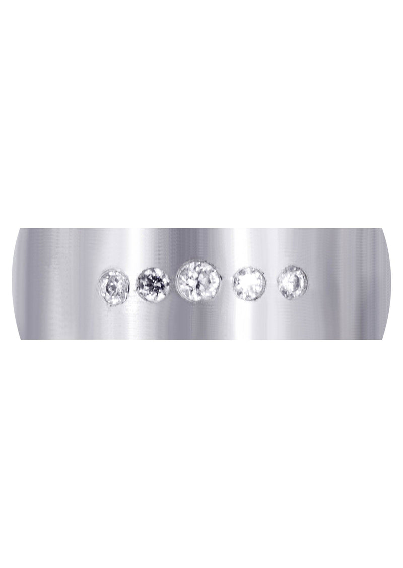Diamond Mens Engagement Ring | 0.07 Carats | Satin Finish (Andre)