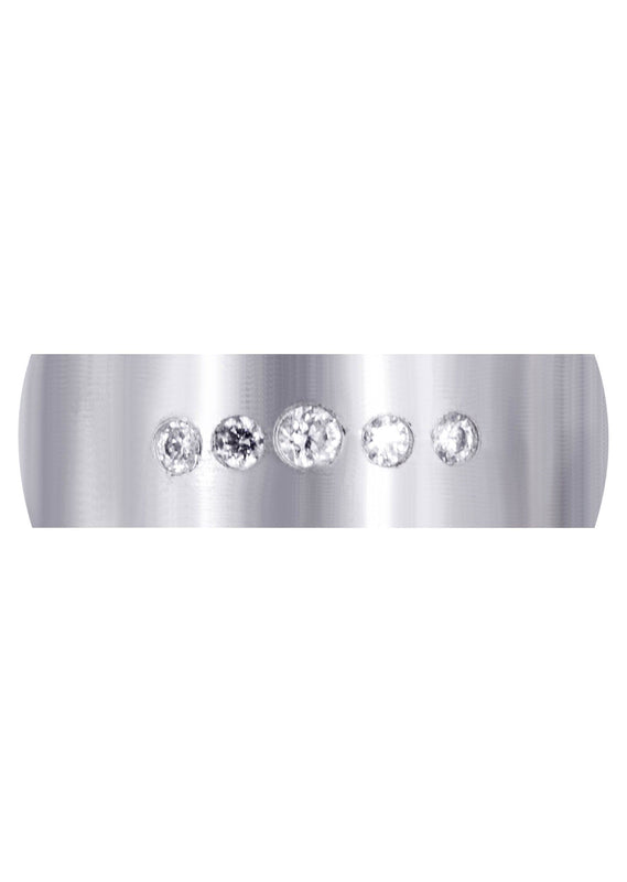 Diamond Mens Engagement Ring | 0.07 Carats | Satin Finish (Andre)