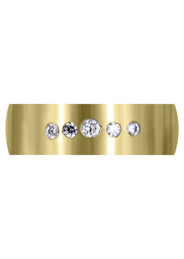 Yellow Gold Diamond Mens Engagement Ring | 0.07 Carats | Satin Finish (Andre)