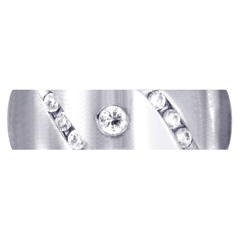 Diamond Mens Wedding Band | 0.28 Carats | Satin Finish (Seth)