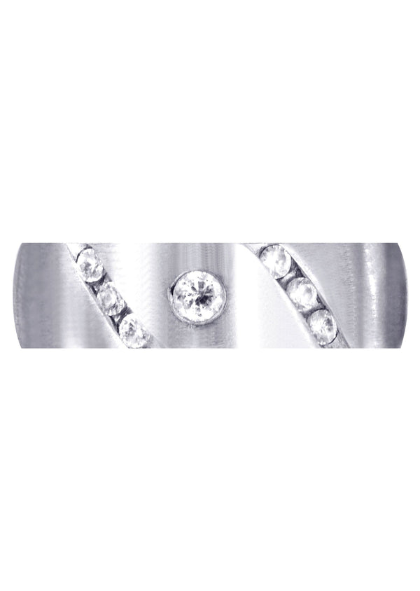 Diamond Mens Wedding Band | 0.28 Carats | Satin Finish (Seth)
