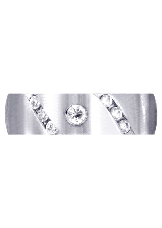 Diamond Mens Wedding Band | 0.28 Carats | Satin Finish (Seth)