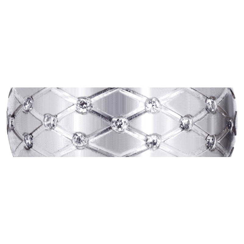 Diamond Mens Wedding Band | 0.45 Carats | Satin Finish (Reid)