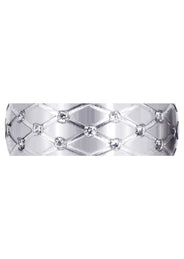 Diamond Mens Wedding Band | 0.45 Carats | Satin Finish (Reid)