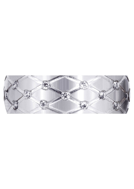Diamond Mens Wedding Band | 0.45 Carats | Satin Finish (Reid)