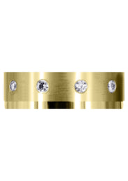 Yellow Gold Diamond Mens Wedding Band | 0.5 Carats | Satin Finish (Martin)