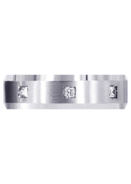 Diamond Mens Wedding Band | 0.15 Carats | Satin Finish (Ricardo)