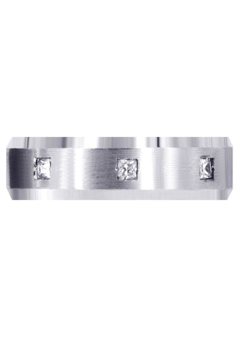 Diamond Mens Wedding Band | 0.15 Carats | Satin Finish (Ricardo)