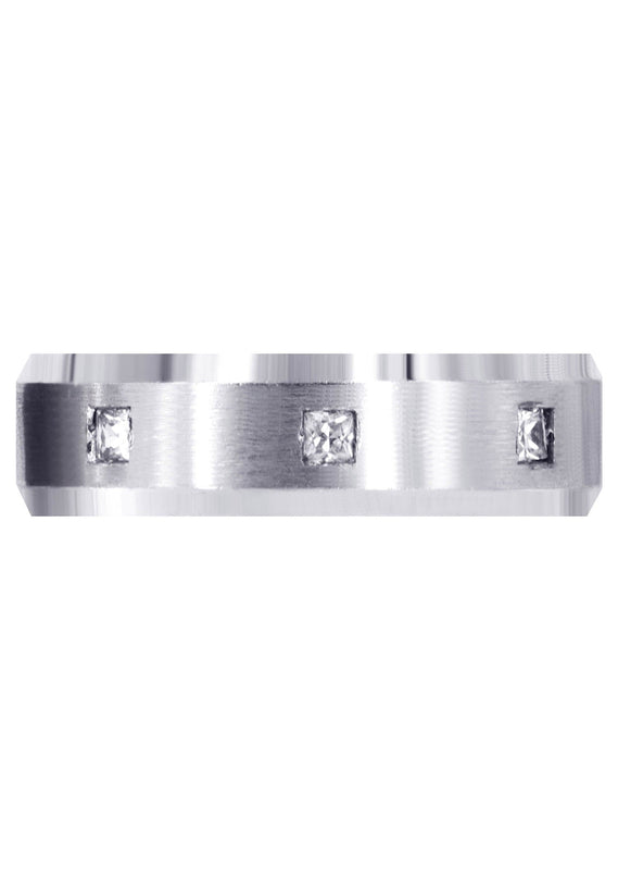 Diamond Mens Wedding Band | 0.15 Carats | Satin Finish (Ricardo)