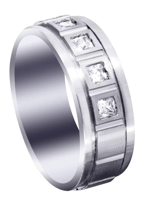 Diamond Mens Engagement Ring | 0.6 Carats | Satin Finish (Emanuel)