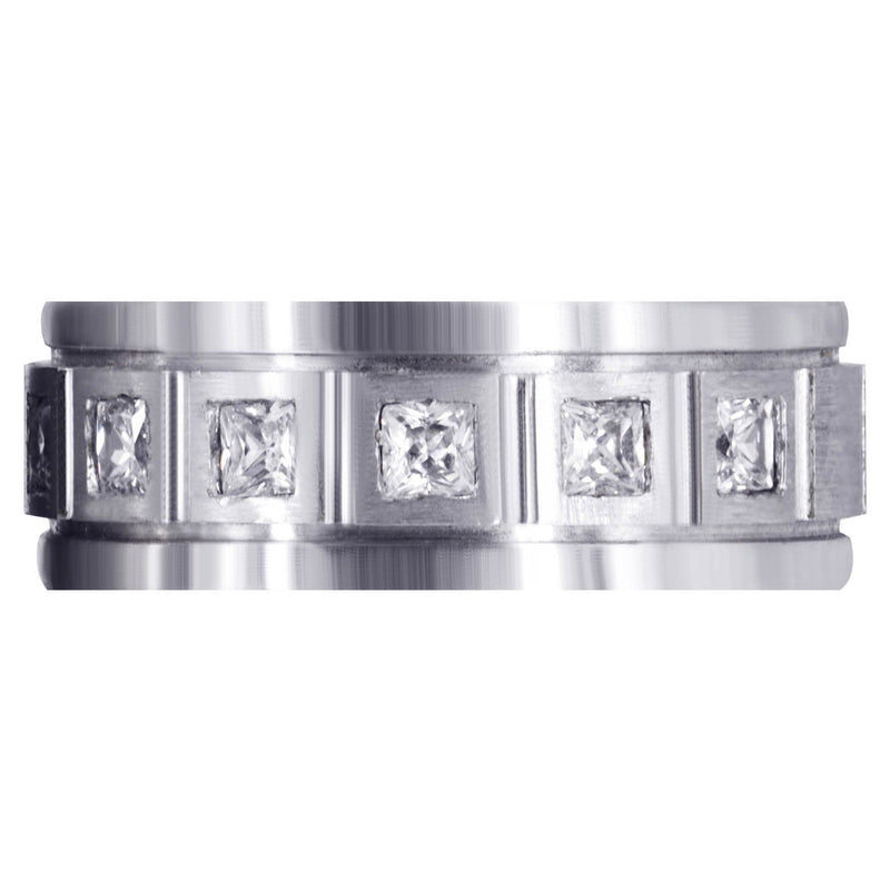 Diamond Mens Engagement Ring | 0.6 Carats | Satin Finish (Emanuel)