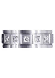 Diamond Mens Engagement Ring | 0.6 Carats | Satin Finish (Emanuel)