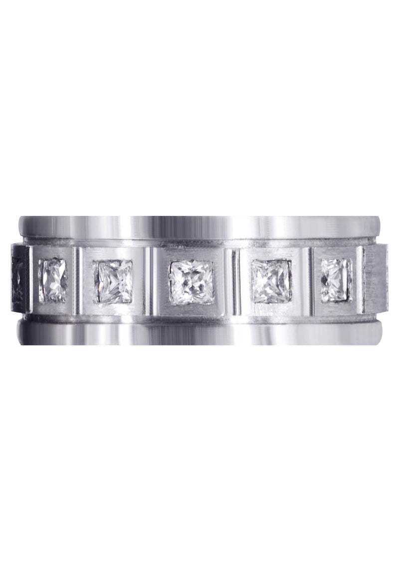 Diamond Mens Engagement Ring | 0.6 Carats | Satin Finish (Emanuel)