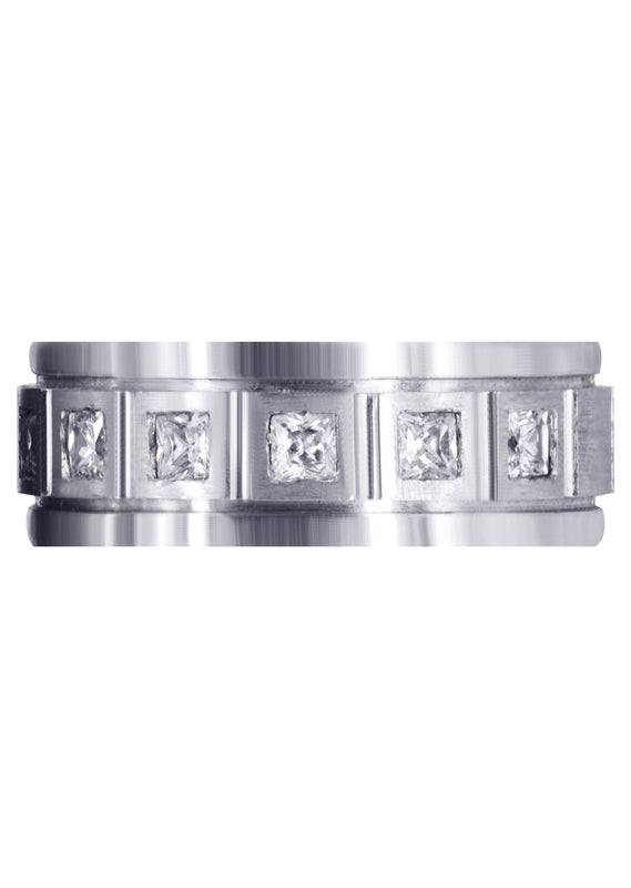 Diamond Mens Engagement Ring | 0.6 Carats | Satin Finish (Emanuel)