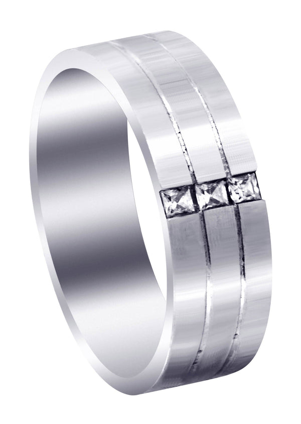 Diamond Mens Wedding Band | 0.3 Carats | Satin Finish (Allen)