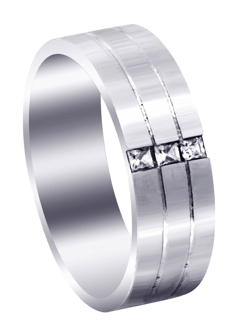Diamond Mens Wedding Band | 0.3 Carats | Satin Finish (Allen)