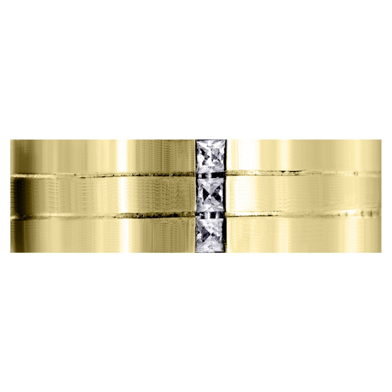 Yellow Gold Diamond Mens Wedding Band | 0.3 Carats | Satin Finish (Allen)