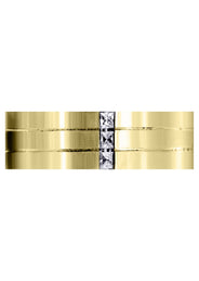 Yellow Gold Diamond Mens Wedding Band | 0.3 Carats | Satin Finish (Allen)