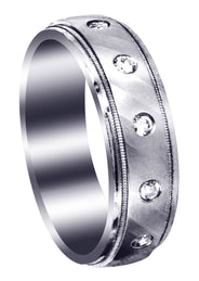 Diamond Mens Wedding Band | 0.36 Carats | Satin Finish (Desmond)