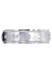 Diamond Mens Wedding Band | 0.36 Carats | Satin Finish (Desmond)