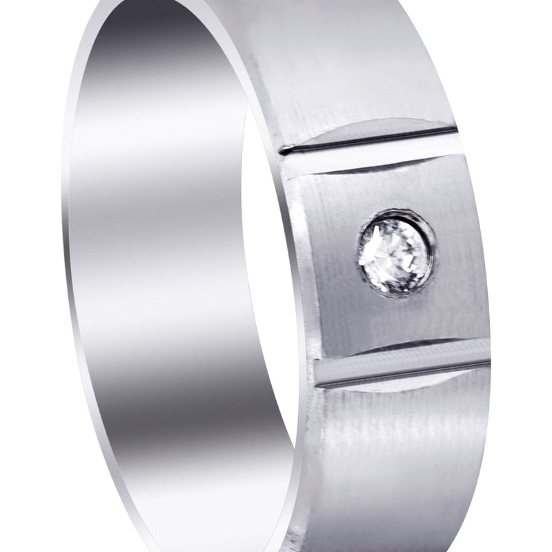Diamond Mens Wedding Band | 0.24 Carats | Satin Finish (Grady)
